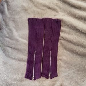 Purple leg warmers